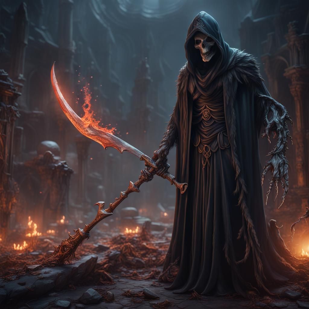 Grim Reaper Power in Detailed Matte Painting