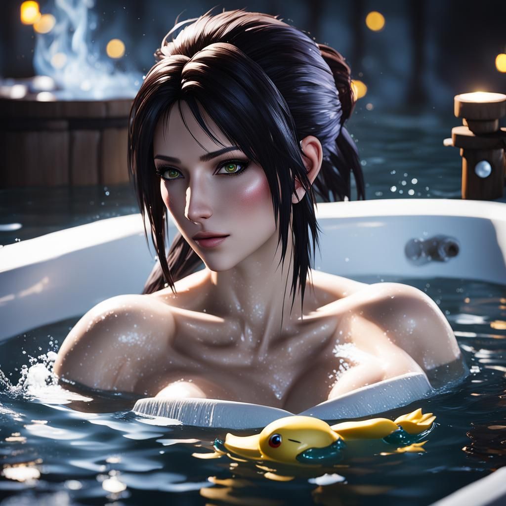 Tifa Bathtub Scene in Witcher Style