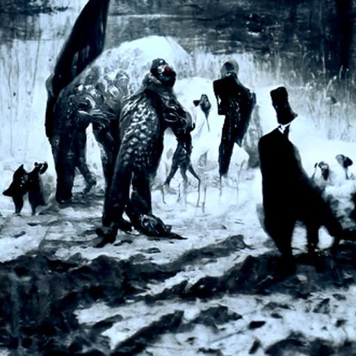 Eerie Animals in Suits: A Gothic Gathering