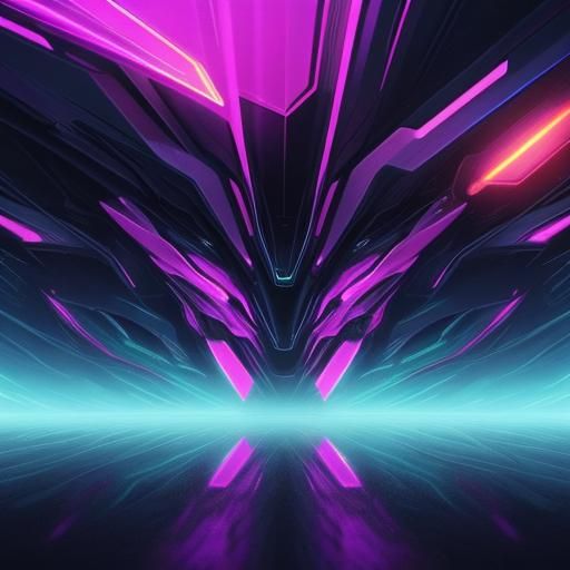 Glowing Number One in Neon Mist: Abstract Digital Art