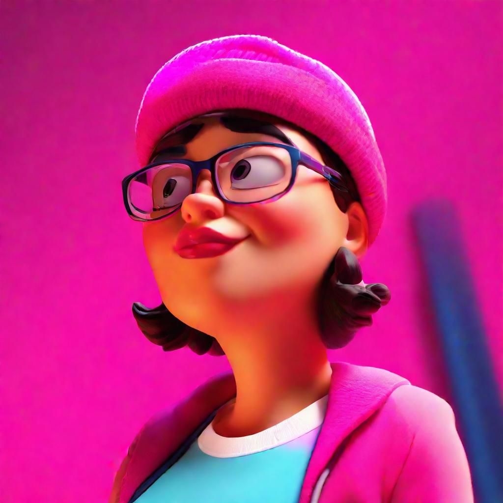 Adorable Teenage Girl in Pink