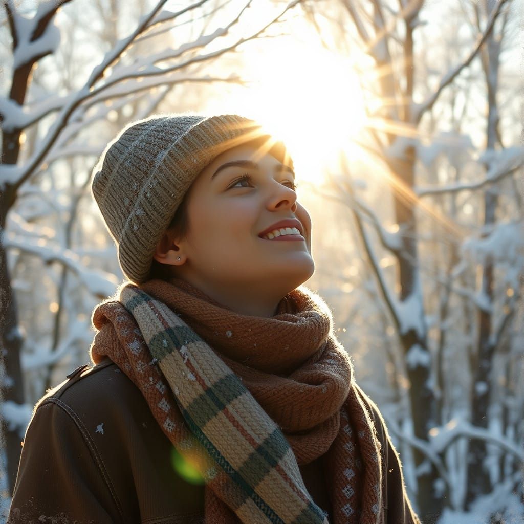 Cozy Winter Scene in Impressionist Style