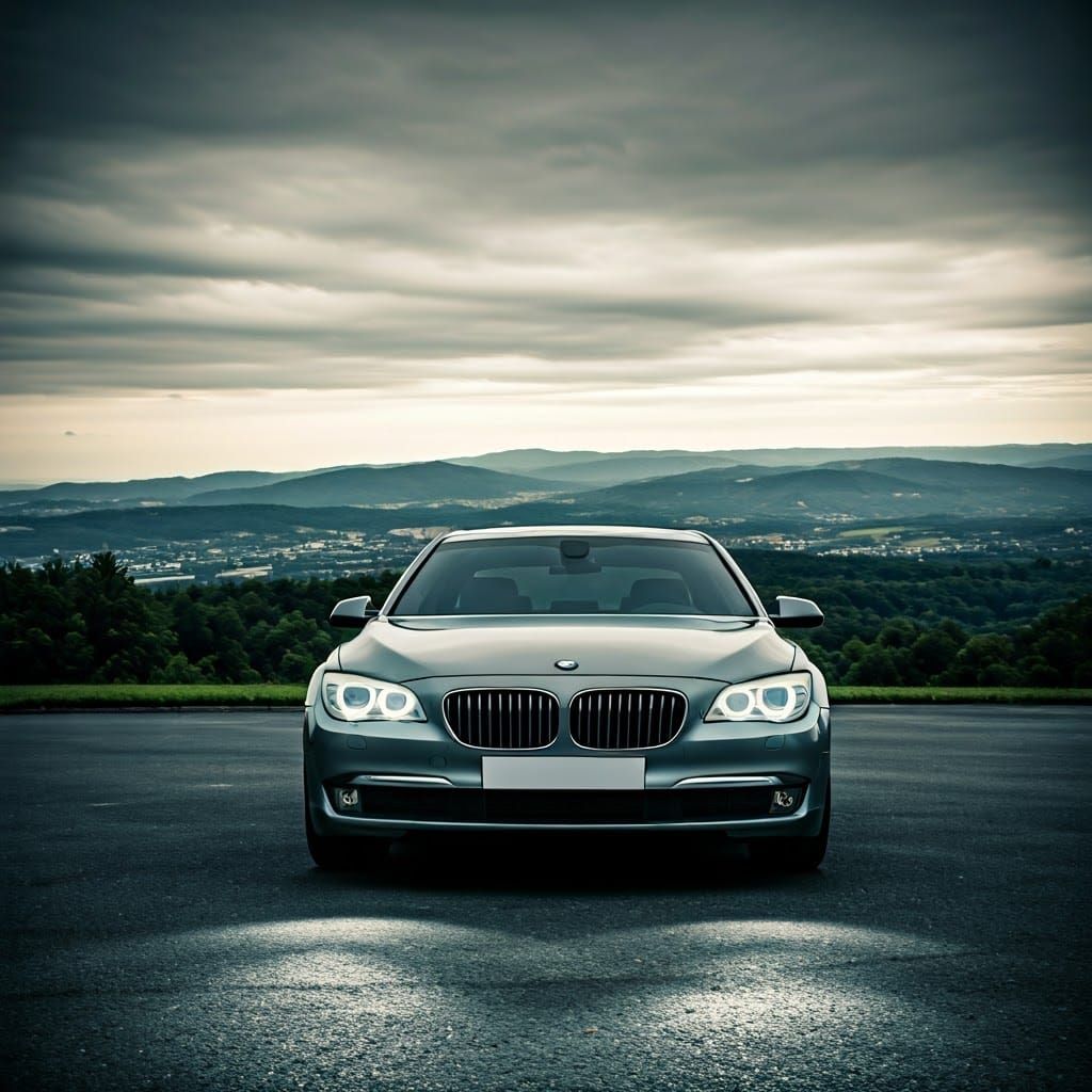 BMW 7 Series Overlooking Breathtaking Vista in Cinematic Sty...