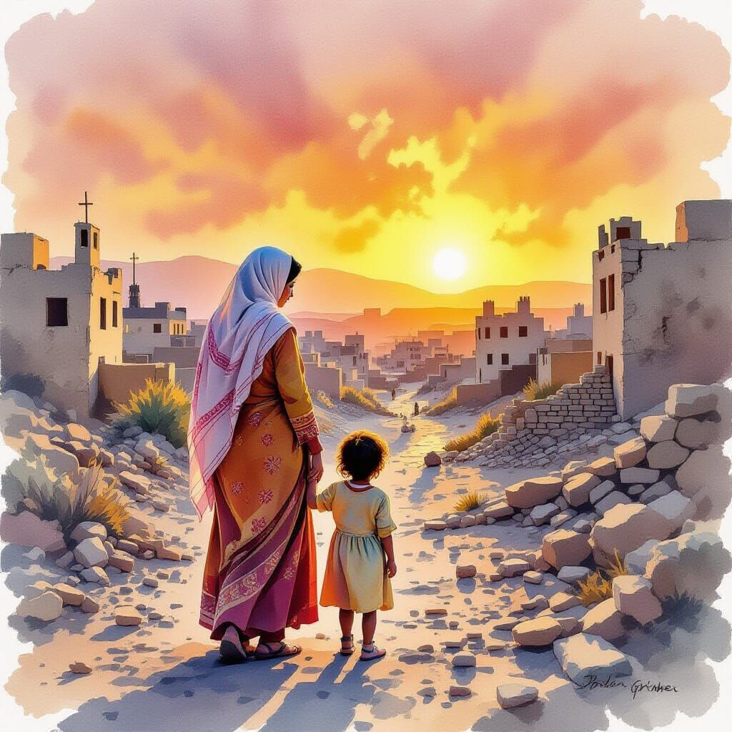 The flattened Christian village