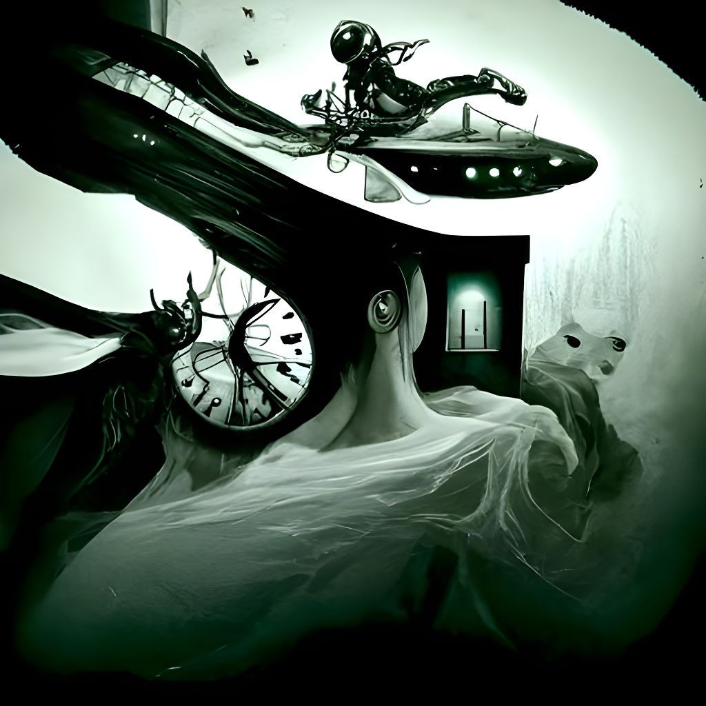 Surreal Horror Fantasy: Space and Time by Rovina Cai