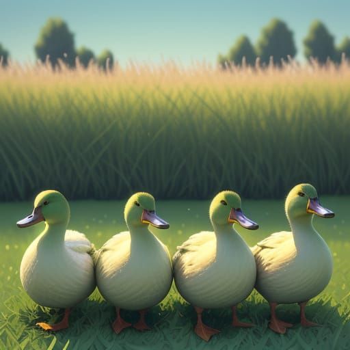 Surrealist Ducks in Numerical Order