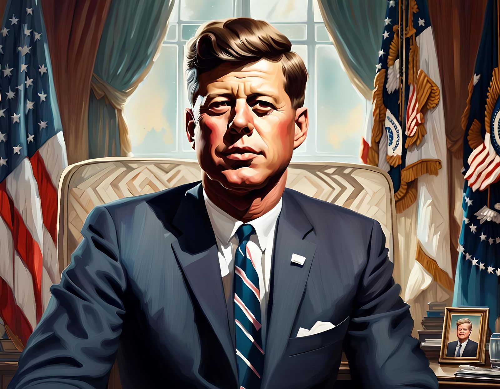 Hyperdetailed Portrait of John F. Kennedy in Unreal Engine