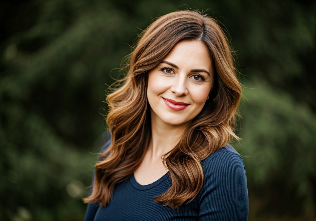 Serene Woman Portrait in Golden Light