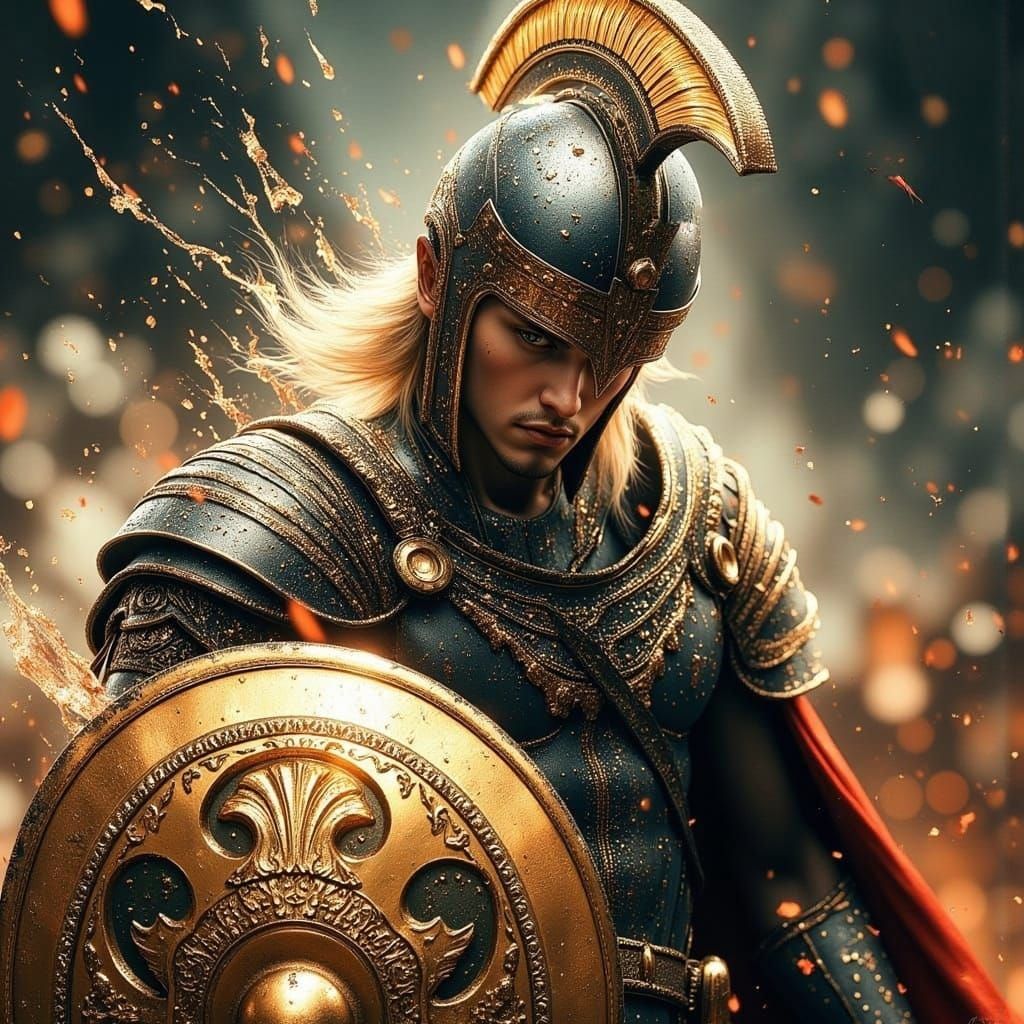 Achilles in Battle: Dark Fantasy Masterpiece