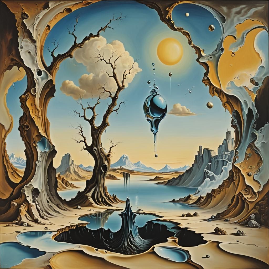 Surreal Optical Illusion in Salvador Dali Style