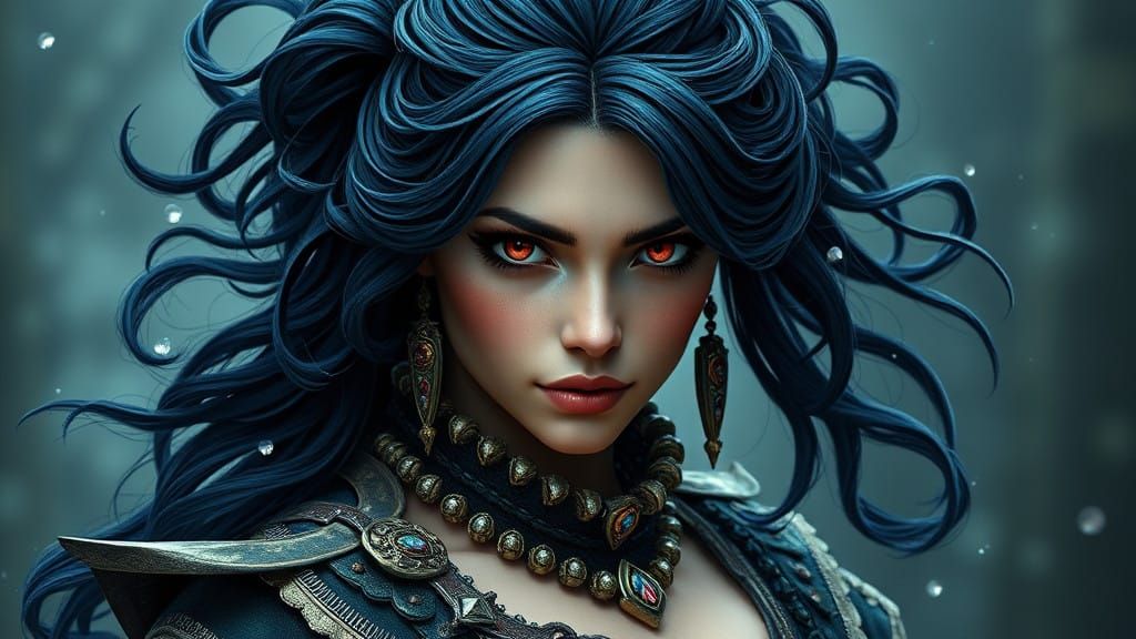 Ethereal Pauper Warrior Princess in Arcane Style Attire