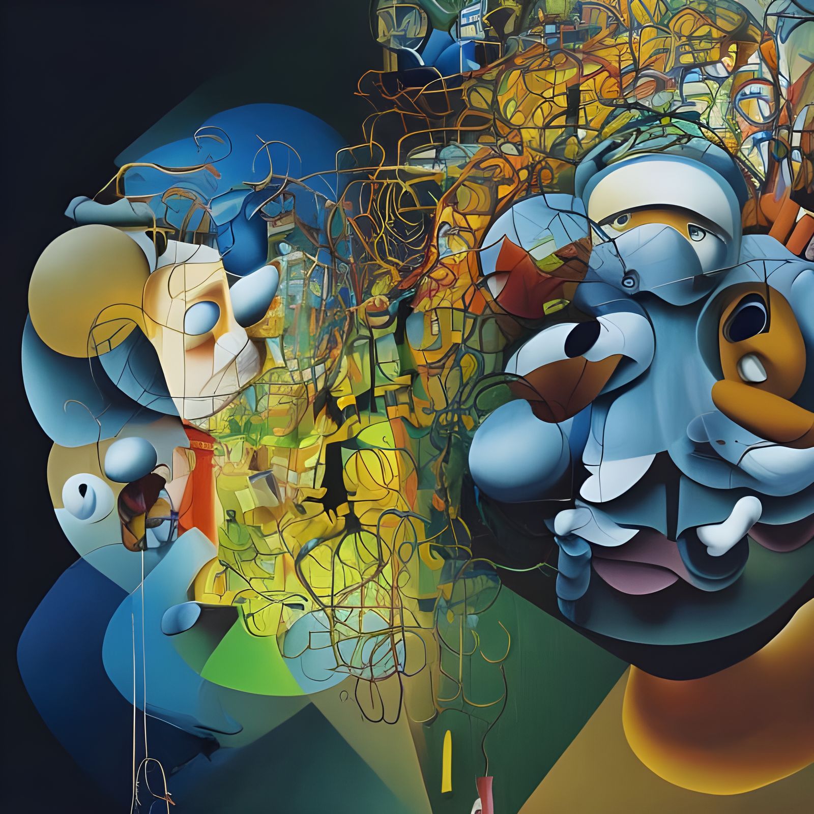 Surreal Abstract Art with Magical Particles