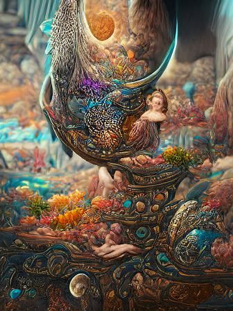 Angelic Starry Night Sky in Detailed Matte Painting