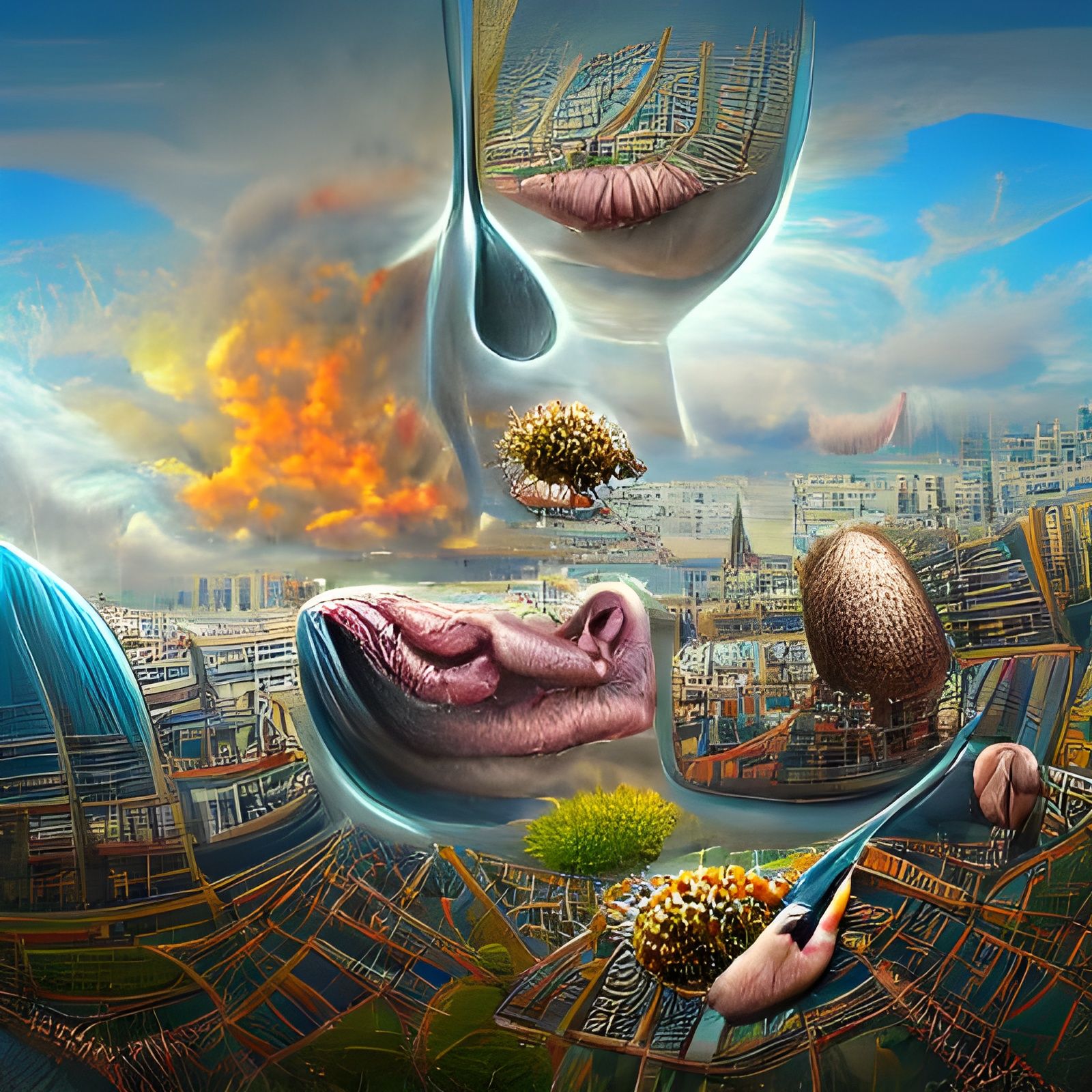 Dystopian Future: A Surreal Digital Masterpiece