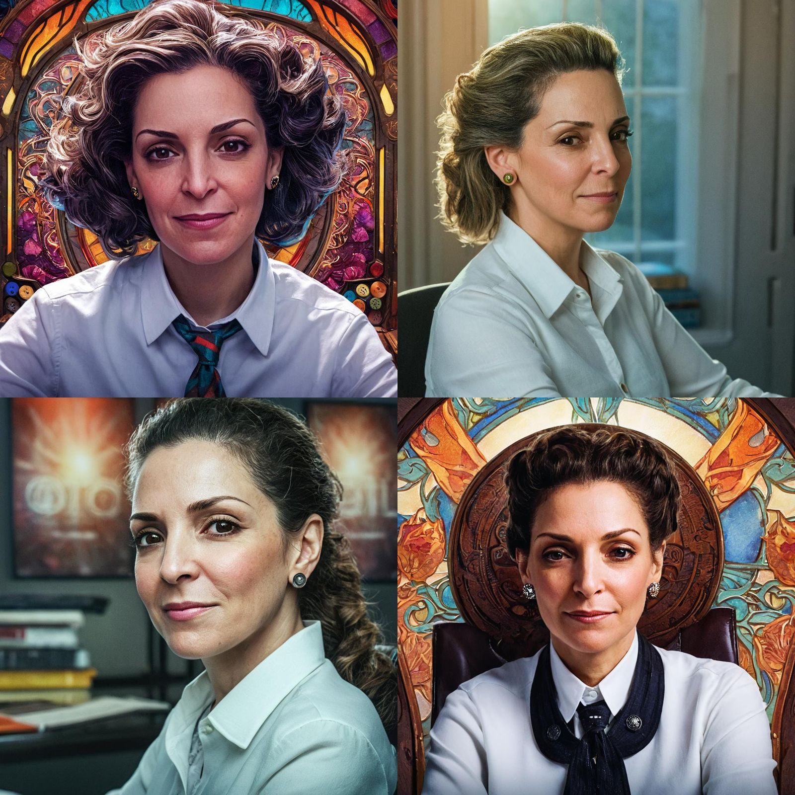 Woman in White Shirt: Hyperdetailed Art Portrait