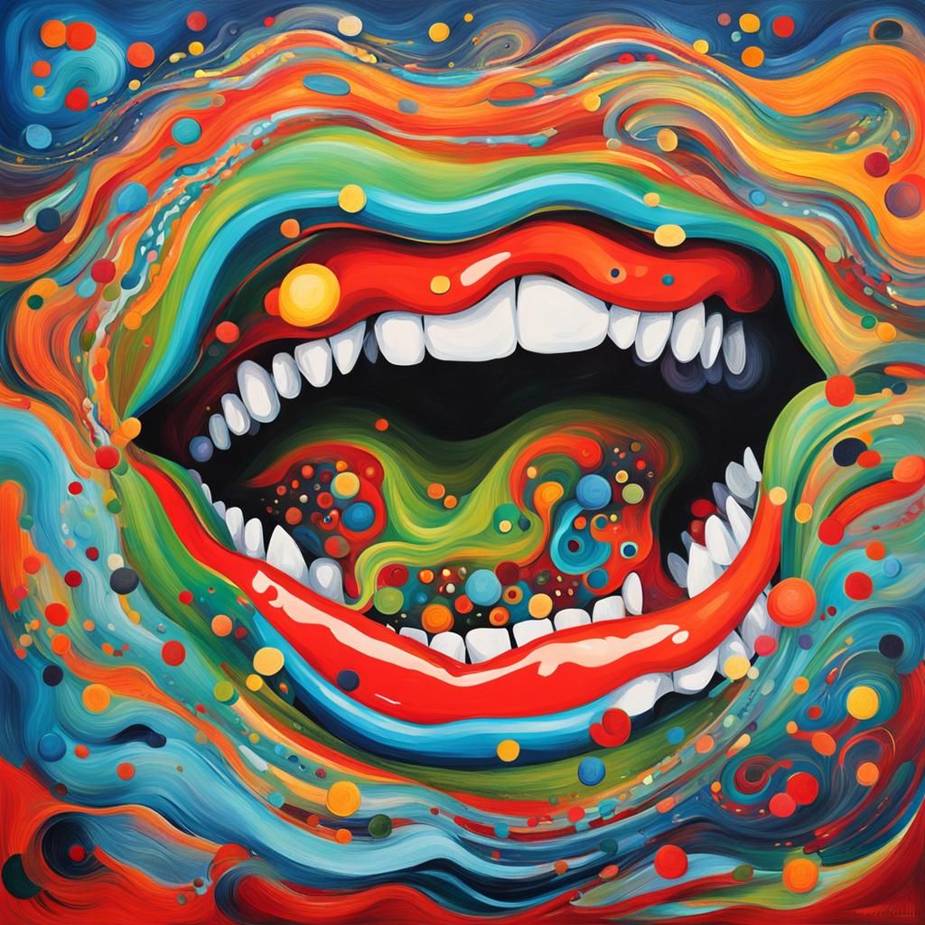 giant open mouth eating dreamland