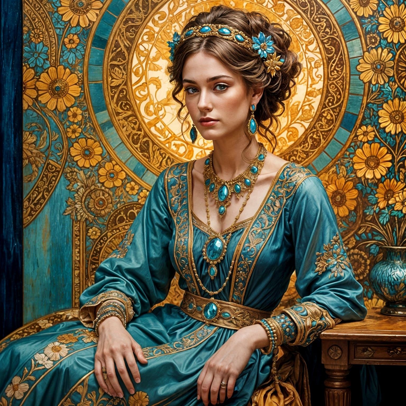 A Serene Portrait in Earthy Hues