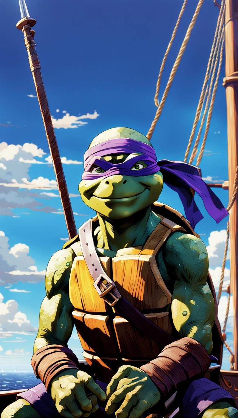 Donatello of TMNT as Pirate in Anime Style