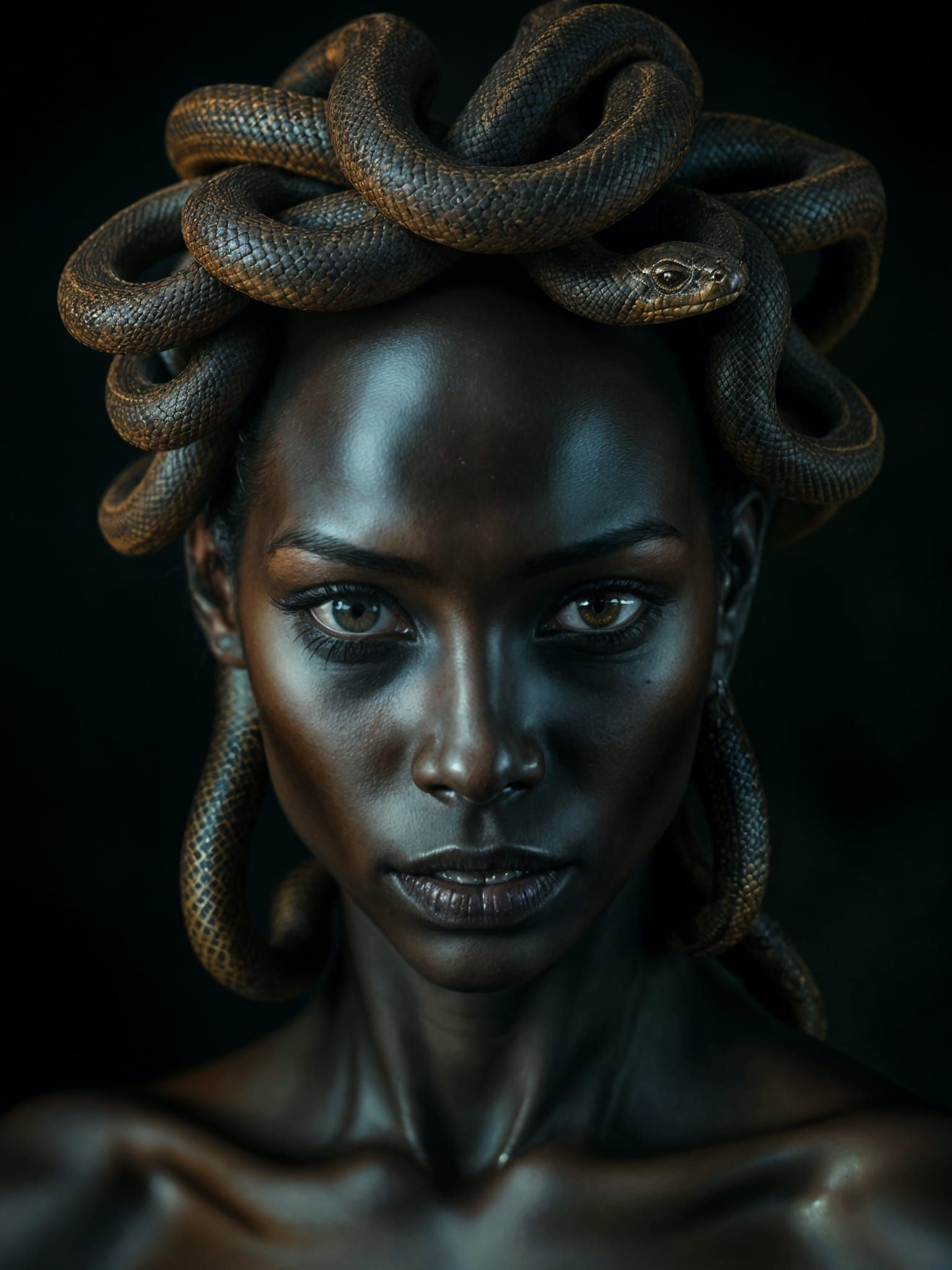 Dark Goddess in Chiaroscuro Likeness