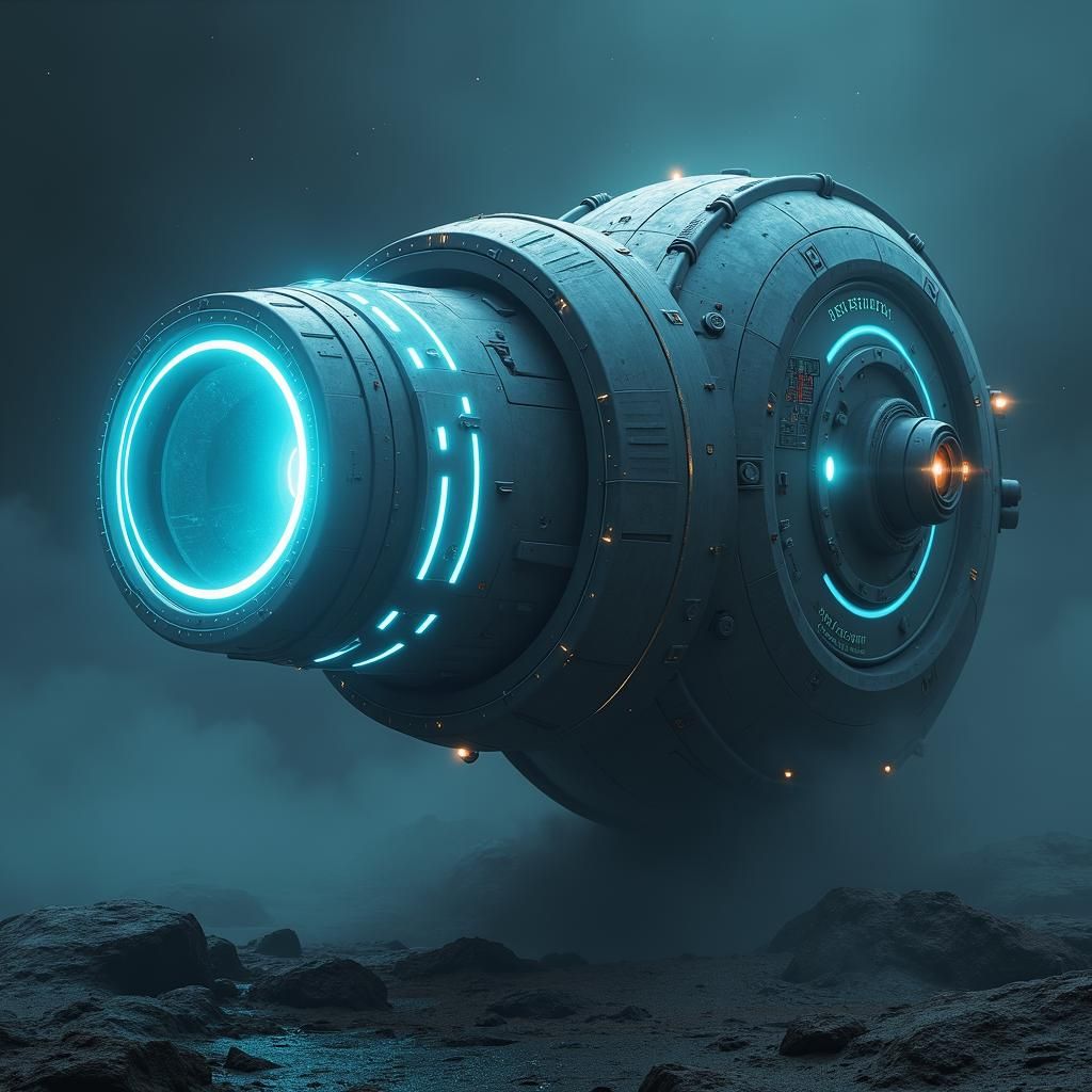 Futuristic Retinal Scanner in Cyberpunk Style