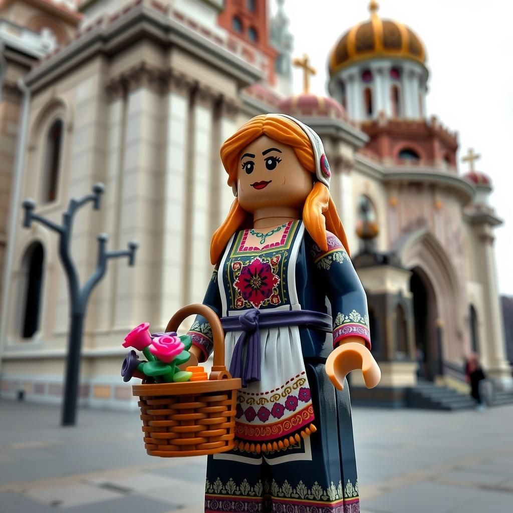 Bulgarian Woman Lego Minifigure in Sofia