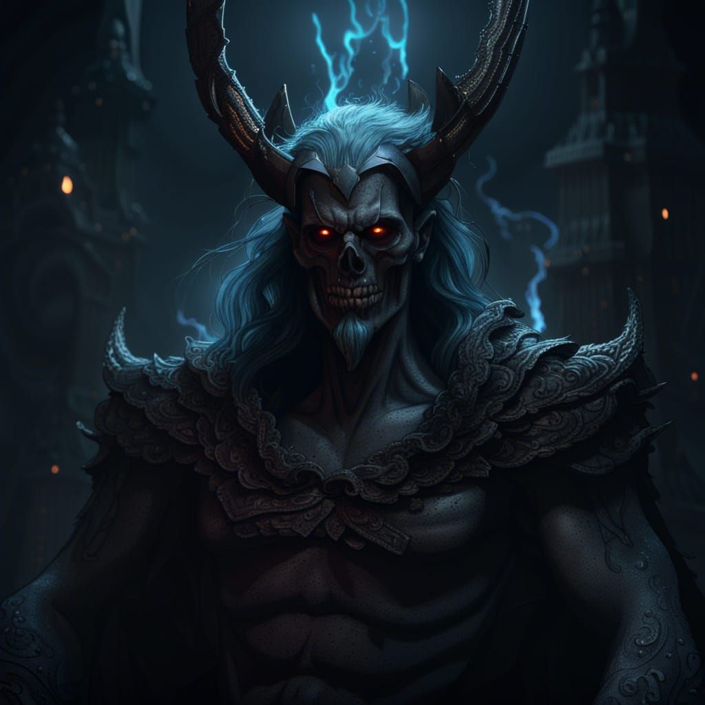 Kind Hades in Dark Fantasy Style
