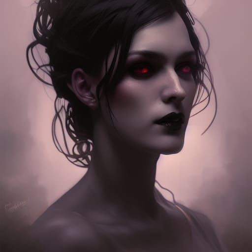 Detailed Gothic Portrait in Dynamic Lighting