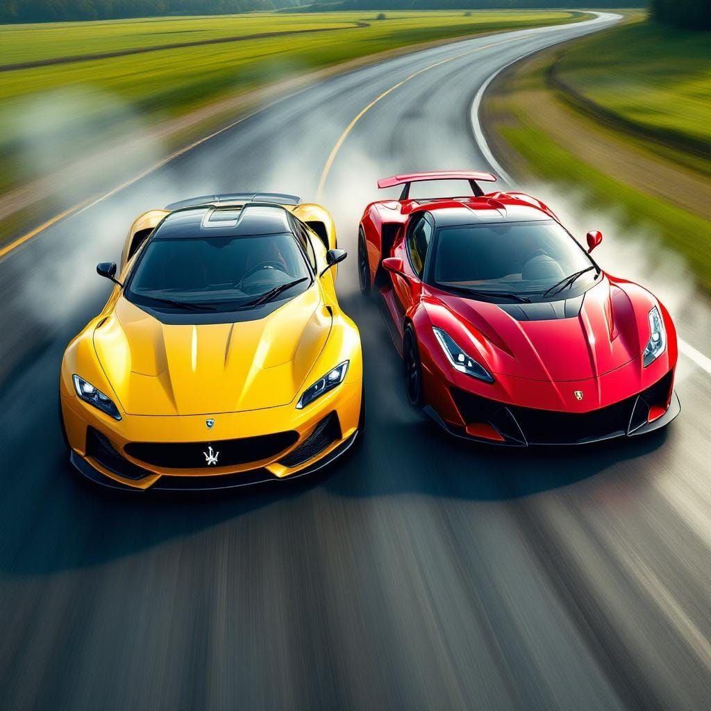 Luxury Sports Cars Race: Maserati vs Lamborghini