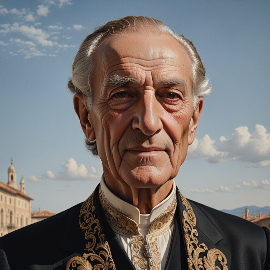 Italian Gentleman Portrait in Baroque Art Style