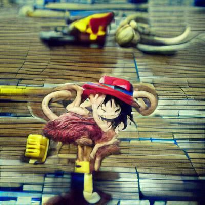Monkey D. Luffy Portrait in Anime Style