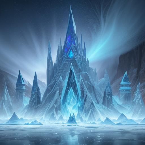 Dazzling Ice Crystals in Detailed Matte Painting