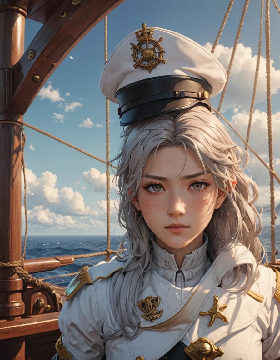 Anime Captain of Her Ship in 3D