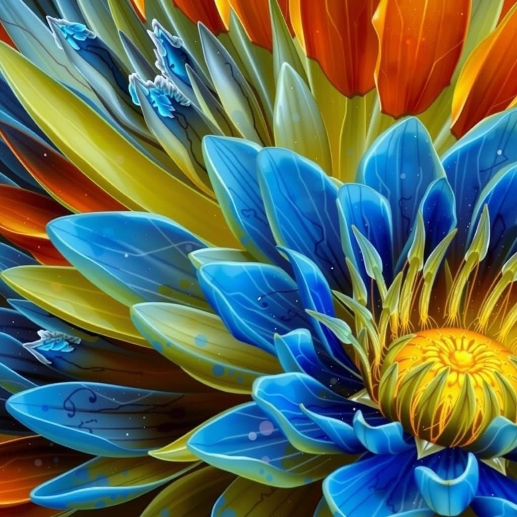 Majestic Black and Blue Lotus Blooms on Heaven's Peak