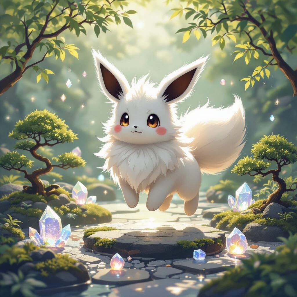 Ethereal Nine-Tailed Eevee in Zen Garden