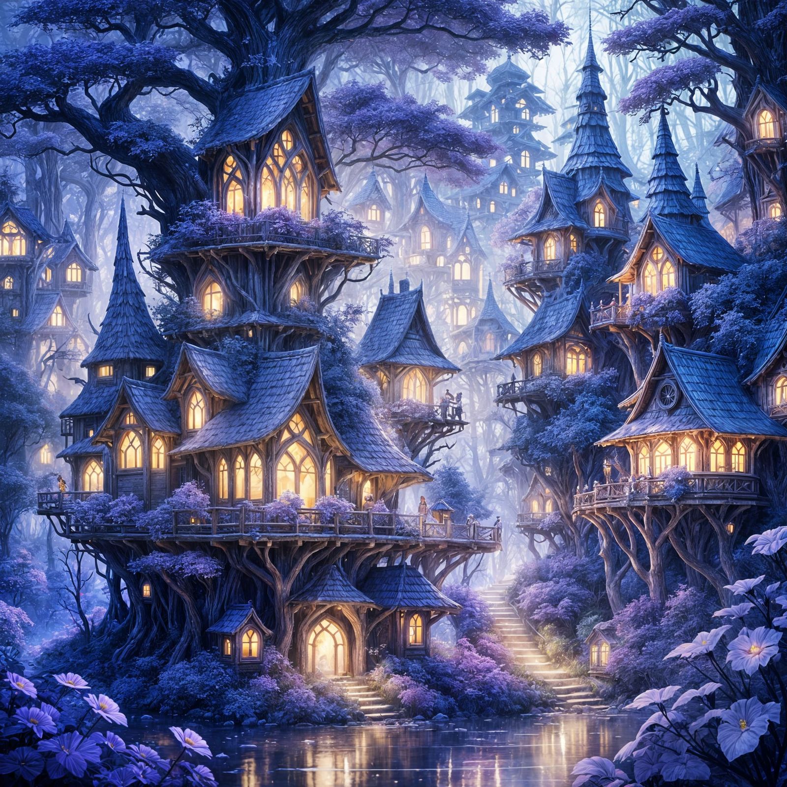 Enchanting Elven Village in Twilight Forest