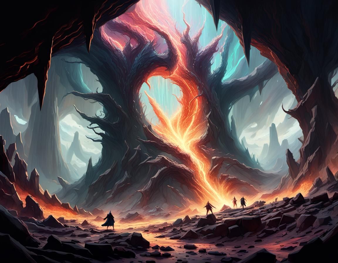 Twisted Gods Confront in a Dark Fantasy Realm