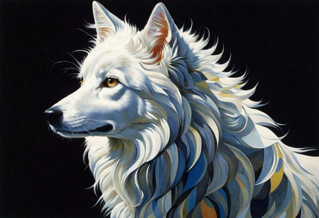 Abstract Art in Klimt and Schiele Style