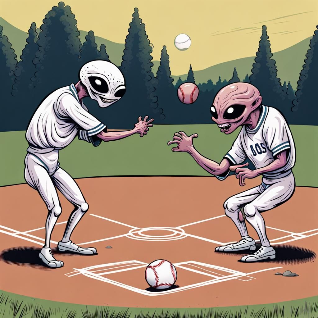 Bizarre Aliens Play Baseball