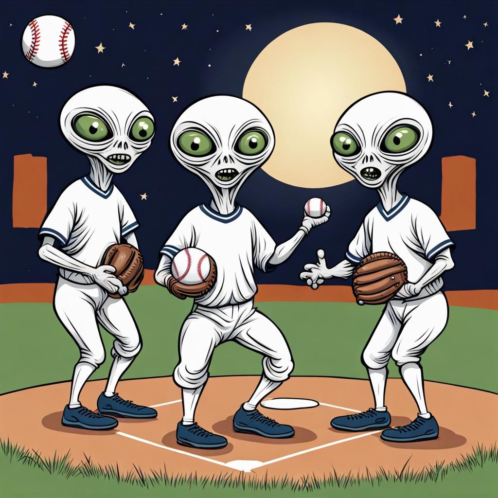 Bizarre Aliens Play Baseball