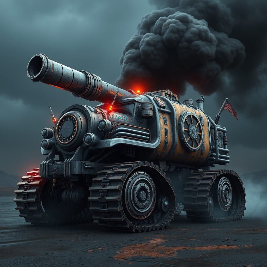 Cyberpunk War Machine Unleashes Fury