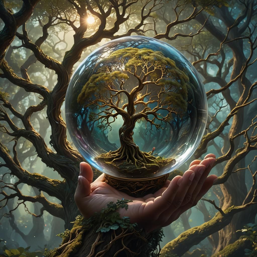 Oxala Holding World in Orb: Fantasy Concept Art