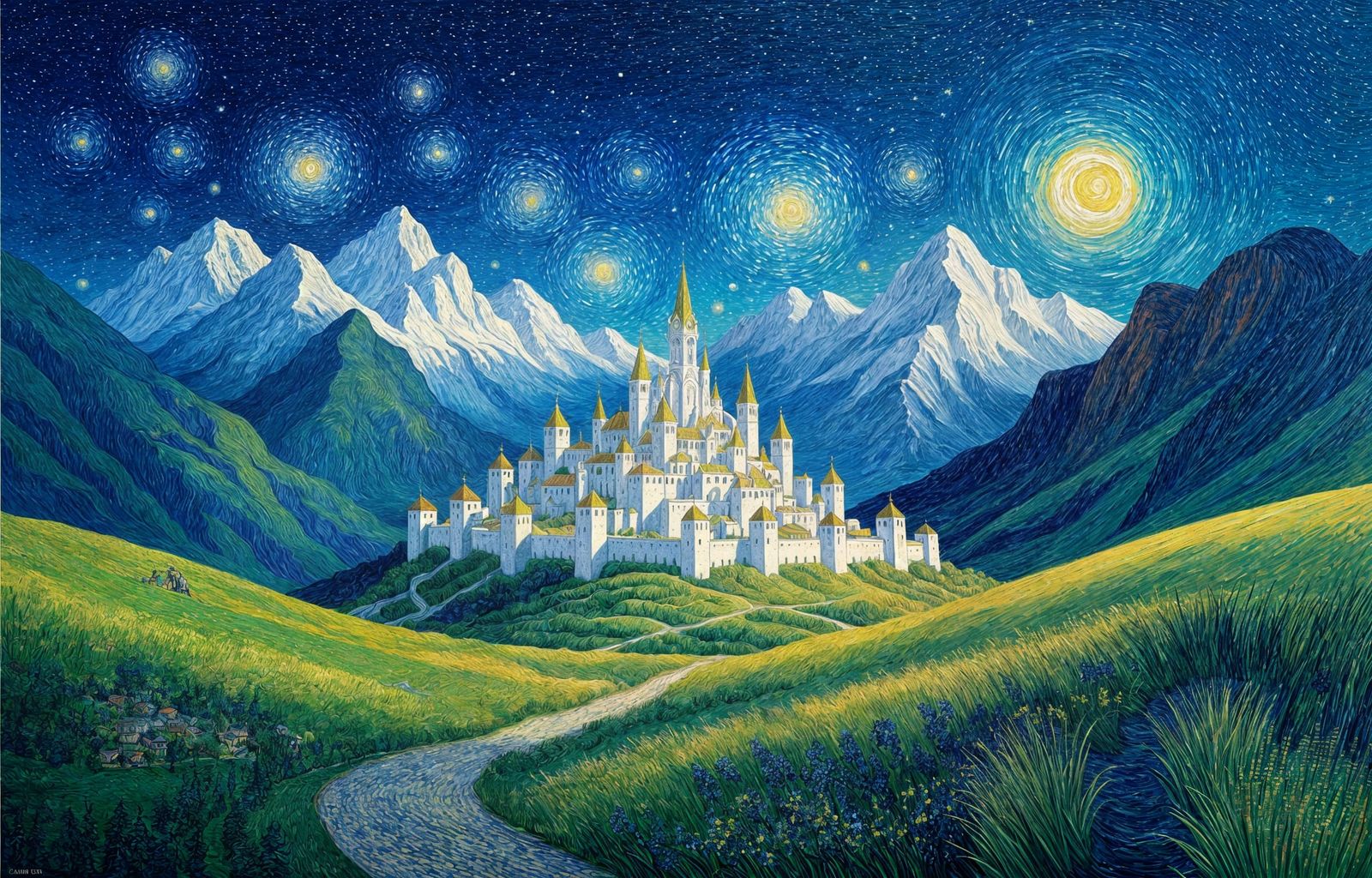 Gondolin in Van Gogh Psychedelic Style