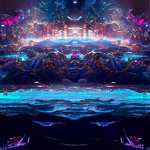 Hyperrealistic Beach Landscape in Detailed Matte Painting