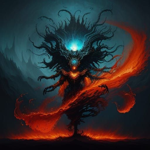 Surreal Dance of Flaming Inferno