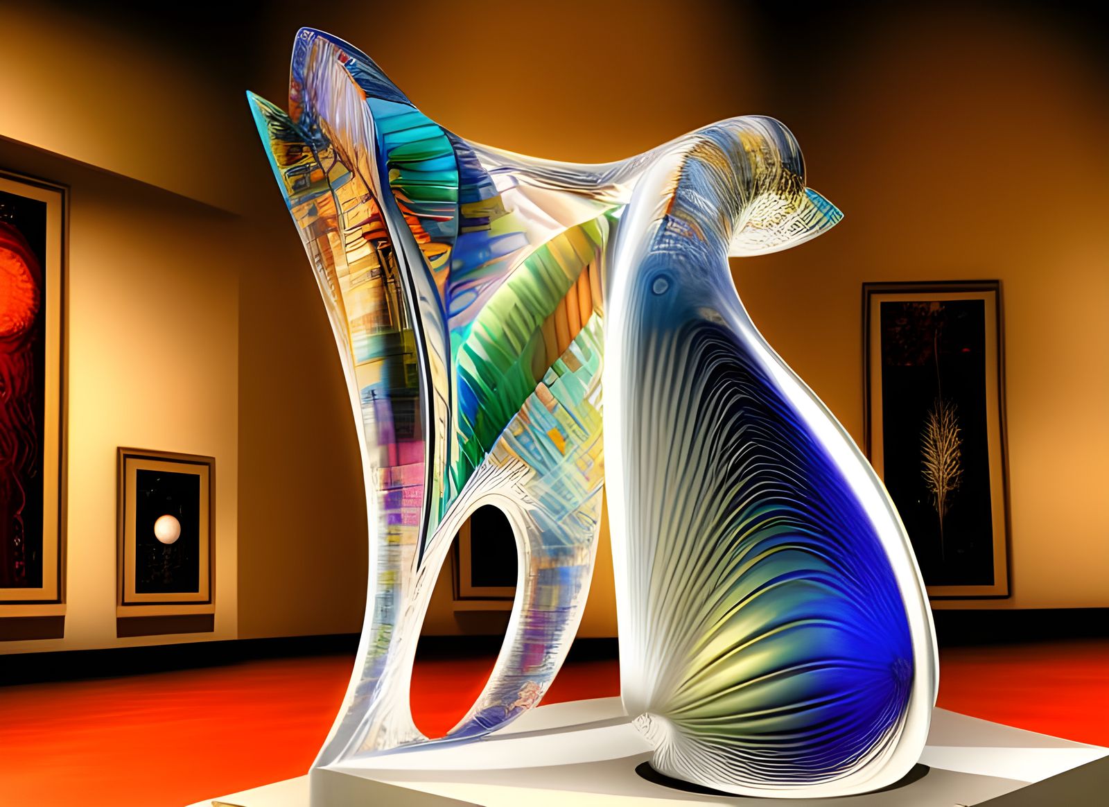 Intricate Geometric Abstract in Striking Colors