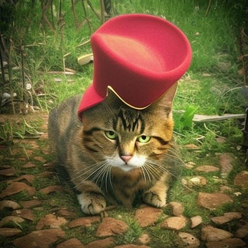 Surreal Collage of Gardening, Sung Dynasty, and Cats