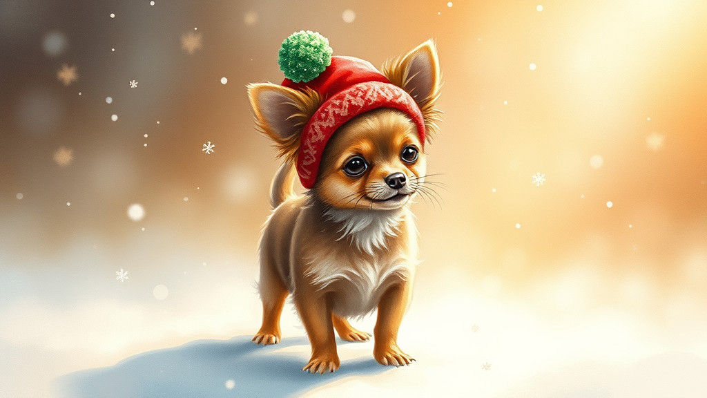 Chiweenie's Christmas: A Watercolor Dream