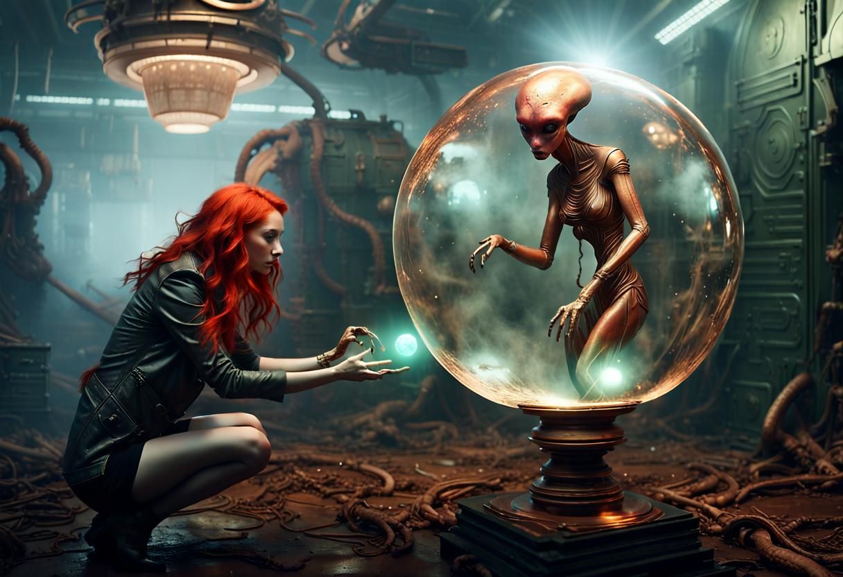 Redhead Stalker Meets Alien in Toxic Zone