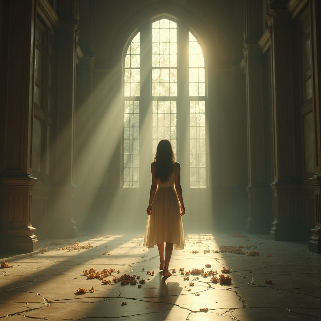 Young Woman in a Forgotten Grandeur