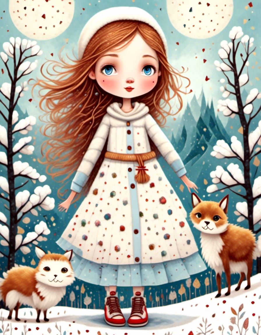 Cute girl winterwonderland